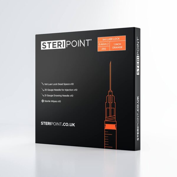 STERIPOINT™ 25G 1" Orange All-In-One Cycle Pack (1ml Barrel)